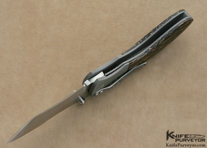 Aaron Frederick Custom Knives S90V & Black Palm Wood Modified TantoLinerlock - Image 7