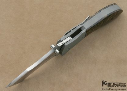 Aaron Frederick Custom Knives S90V & Black Palm Wood Modified TantoLinerlock - Image 5
