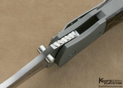 Aaron Frederick Custom Knives S90V & Black Palm Wood Modified TantoLinerlock - Image 6