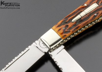 Al Crenshaw Custom Knife Jigged Bone Trapper - Image 2