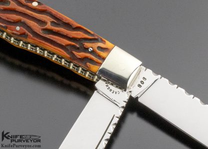 Al Crenshaw Custom Knife Jigged Bone Trapper - Image 4