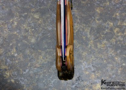 Al Dippold Custom Knife Mammoth and Sole Authorship Damascus Auto - Image 6