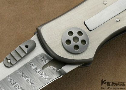 Allen Elishewitz Custom Knife Damasteel Damascus Titanium & Carbon Fiber E-Lock - Image 2