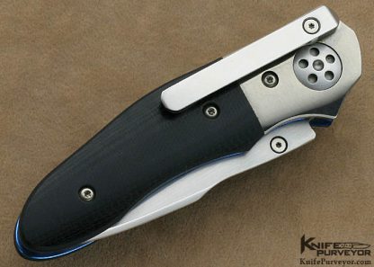 Allen Elishewitz Custom Knife Black Micarta & Titanium Linerlock - Image 4