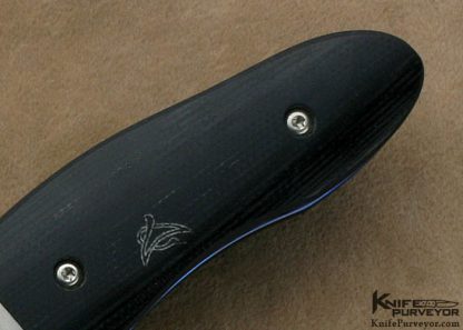 Allen Elishewitz Custom Knife Black Micarta & Titanium Linerlock - Image 3