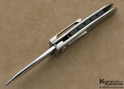 Allen Elishewitz Custom Knife Titanium Lever Release Auto - Image 5