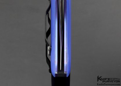 Alan Folts Custom Knife "Sultan" Blue G10 over Purple Anodized Titanium Liners - Image 6