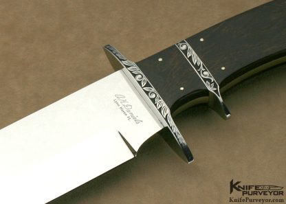 Alex Daniels Custom Knife B.A. Snell Engraved African Blackwood Subhilt Bowie - Image 2