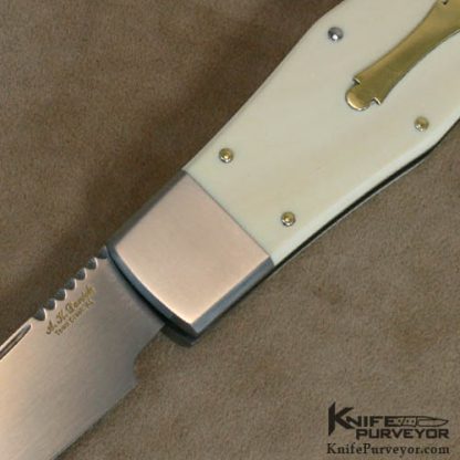 Alex Daniels Custom Knife Pre Ban Elephant Ivory Sam Bell Folding Bowie - Image 2