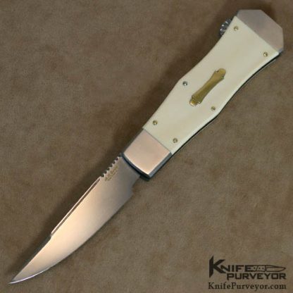 Alex Daniels Custom Knife Pre Ban Elephant Ivory Sam Bell Folding Bowie