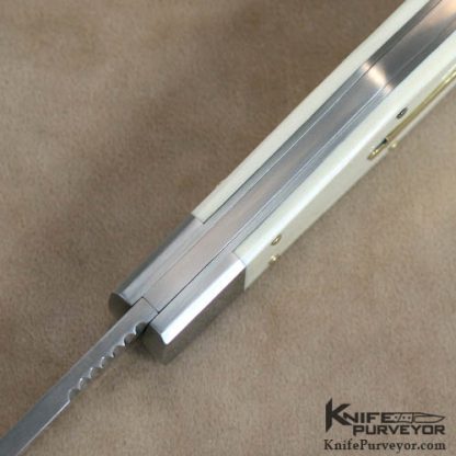 Alex Daniels Custom Knife Pre Ban Elephant Ivory Sam Bell Folding Bowie - Image 4