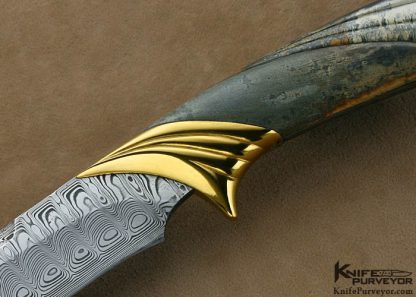 Alex Gev Custom Knives Fluted  Damasteel Hunter - Image 2