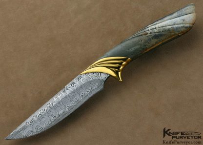 Alex Gev Custom Knives Fluted  Damasteel Hunter