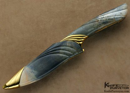 Alex Gev Custom Knives Fluted  Damasteel Hunter - Image 4