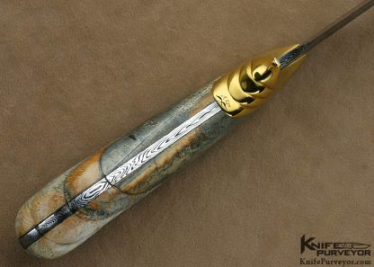 Alex Gev Custom Knives Fluted  Damasteel Hunter - Image 7