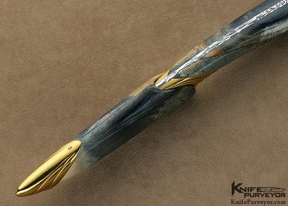 Alex Gev Custom Knives Fluted  Damasteel Hunter - Image 5