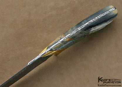 Alex Gev Custom Knives Fluted  Damasteel Hunter - Image 6