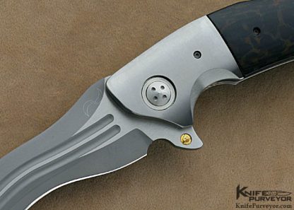 Allen Elishewtiz Custom Knife Liong Mah Design #19  Malaysian Jaguar Flipper - Image 2