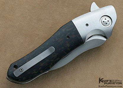 Allen Elishewtiz Custom Knife Liong Mah Design #19  Malaysian Jaguar Flipper - Image 3