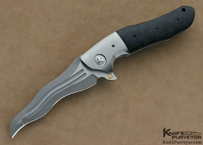 Allen Elishewtiz Custom Knife Liong Mah Design #19  Malaysian Jaguar Flipper