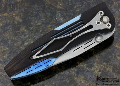 Allen Elishewitz Custom Knife D/A Auto #16 Micarta with Titanium Liner - Image 2