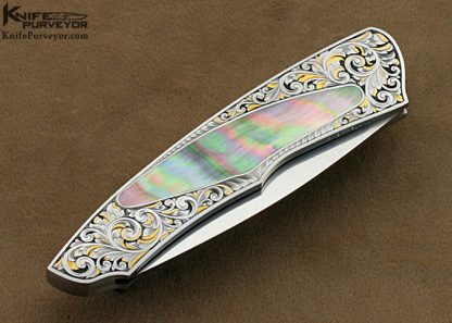 Elvan Allred Custom Knife Engraved buy Dr. Fred Carter Blacklip Lockback - Image 4