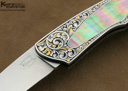 Elvan Allred Custom Knife Engraved buy Dr. Fred Carter Blacklip Lockback - Image 2
