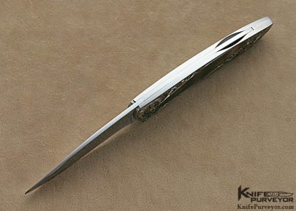 Elvan Allred Custom Knife Engraved buy Dr. Fred Carter Blacklip Lockback - Image 5