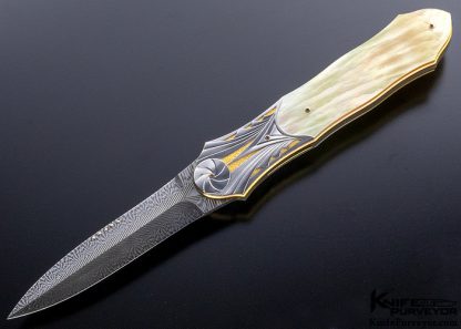 amayak stepanyan engraved owen wood custom knife open