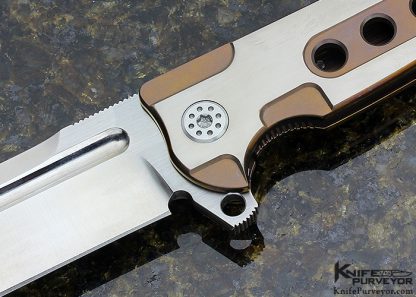 Andre De Villiers Custom Knife AdV Titanium Frame Lock Flipper Large Butcher - Image 2