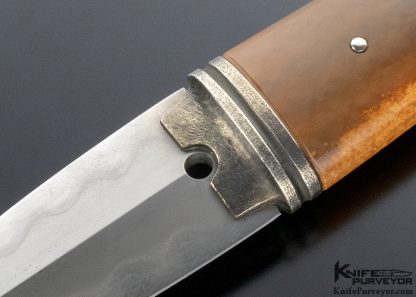 Anders Hogstrom Custom Knife Mammoth Bone with Textured and Antique Bronze Fittings - Image 2