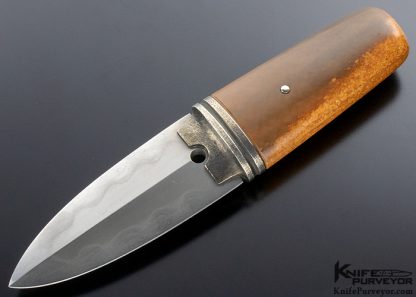 Anders Hogstrom Custom Knife Mammoth Bone with Textured and Antique Bronze Fittings