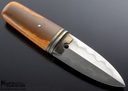 Anders Hogstrom Custom Knife Mammoth Bone with Textured and Antique Bronze Fittings - Image 3