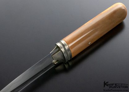 Anders Hogstrom Custom Knife Mammoth Bone with Textured and Antique Bronze Fittings - Image 5