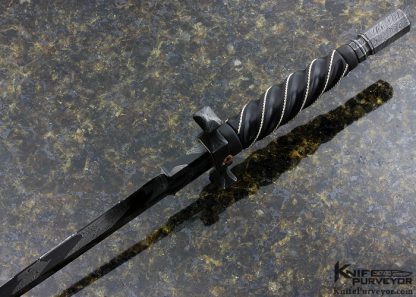 Andrew Meers Custom Knife Master Smith Quinlion Dagger Fluted African Blackwood - Image 5