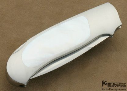 Andy Shinosky Custom Knife Mother of Pearl Shell Interframe Lockback - Image 3
