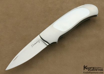 Andy Shinosky Custom Knife Mother of Pearl Shell Interframe Lockback