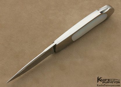 Andy Shinosky Custom Knife Mother of Pearl Shell Interframe Lockback - Image 4
