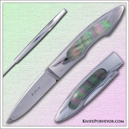 Antonio Fogarizzu's Custom Knife: Blacklip Pearl Lockback