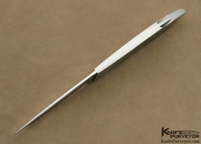 Antonio Fogarizzu Custom Knife  Multi Inlayed Black Lip Tahitian Pearl Shell Lockback - Image 4