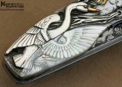 Arpad Bojtos Custom Knives Leda and the Swan Linerlock - Image 6
