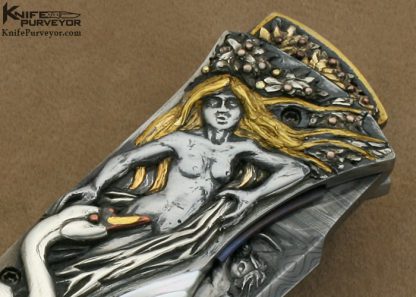 Arpad Bojtos Custom Knives Leda and the Swan Linerlock - Image 5