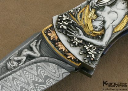 Arpad Bojtos Custom Knives Leda and the Swan Linerlock - Image 2