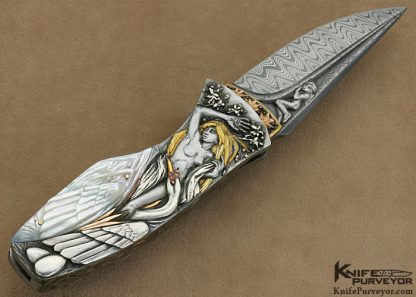 Arpad Bojtos Custom Knives Leda and the Swan Linerlock - Image 3