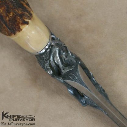 Arpad Bojtos Custom Knife "Hercules and the Ceryneian Hind" Art Knife - Image 8