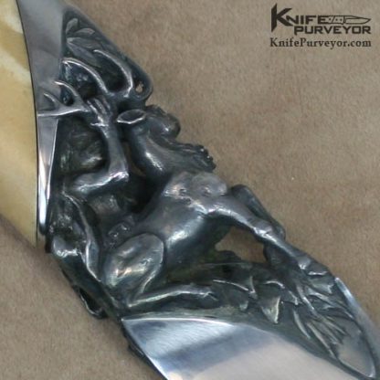 Arpad Bojtos Custom Knife "Hercules and the Ceryneian Hind" Art Knife - Image 4