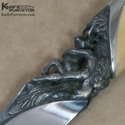 Arpad Bojtos Custom Knife "Hercules and the Ceryneian Hind" Art Knife - Image 2