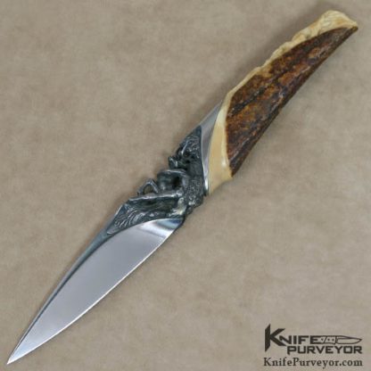 Arpad Bojtos Custom Knife "Hercules and the Ceryneian Hind" Art Knife