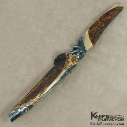 Arpad Bojtos Custom Knife "Hercules and the Ceryneian Hind" Art Knife - Image 9