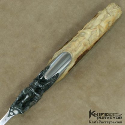 Arpad Bojtos Custom Knife "Hercules and the Ceryneian Hind" Art Knife - Image 5